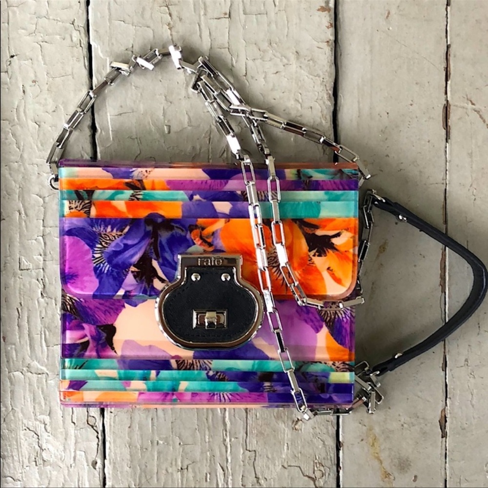 RAFE New York Crossbody Melissa Clutch/Crossbody Multi Color Acrylic Clutch - Picture 13 of 14